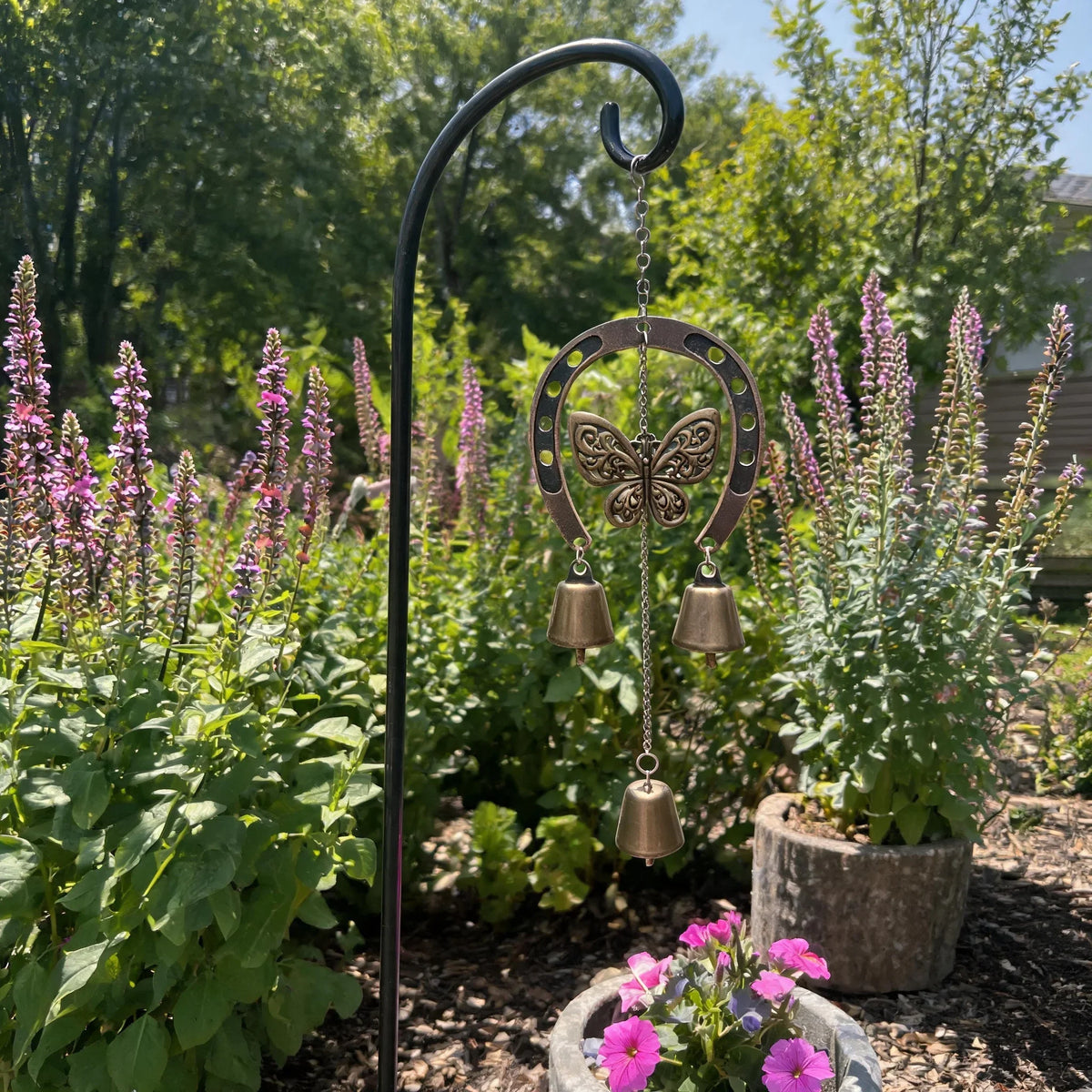 🎄 Handmade Horseshoe Butterfly Wind Chime🦋🐎