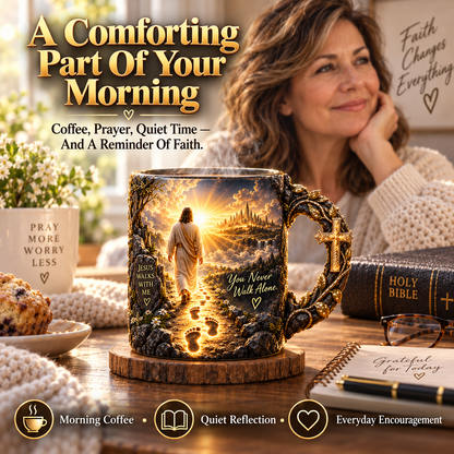 ✝️Last Day 69% OFF🔥   Heat-Reveal Faith Mug | You Are Never Alone
