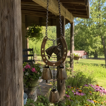 🎄 Handmade Horseshoe Butterfly Wind Chime🦋🐎